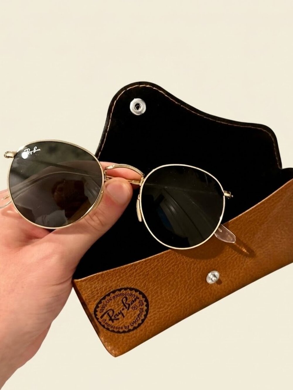 Ray-Ban Round Metal Sunglasses (RB3447) - Gold Frame